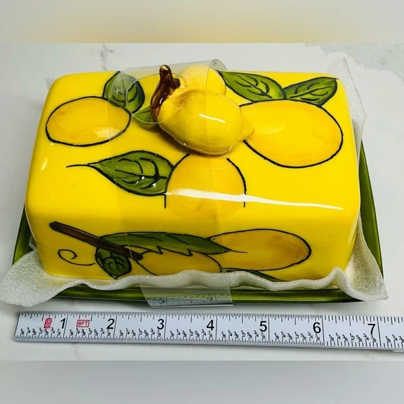 Lemon Butter Dish, Multicolor New